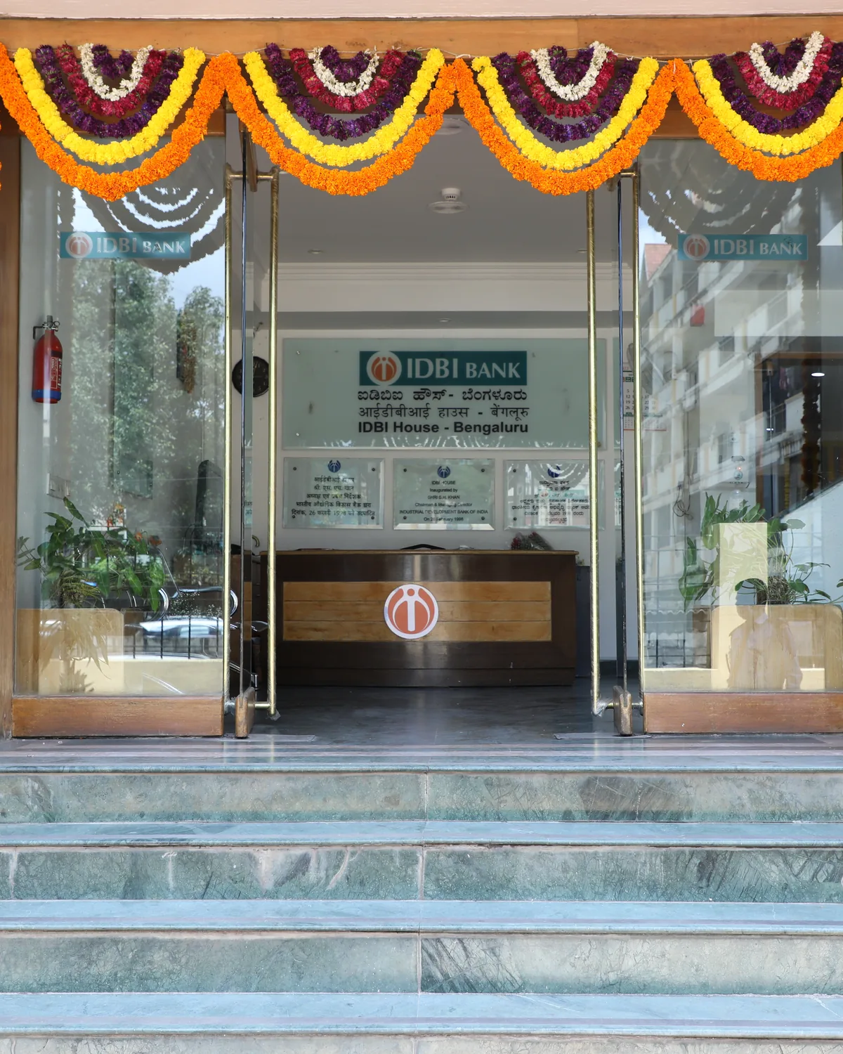 Corporate event stage and brand backdrop decoration in Bangalore